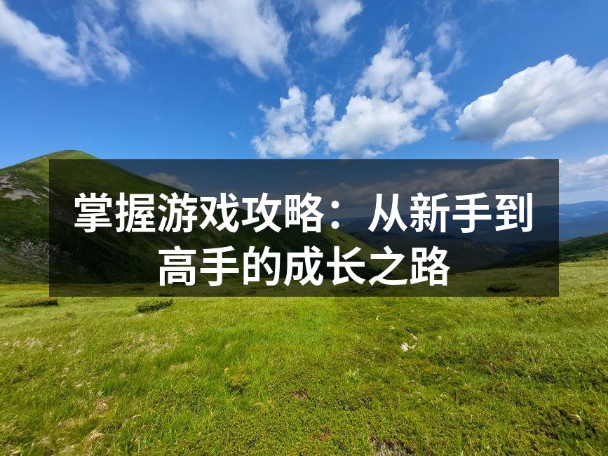 掌握游戏攻略:从新手到高手的成长之路